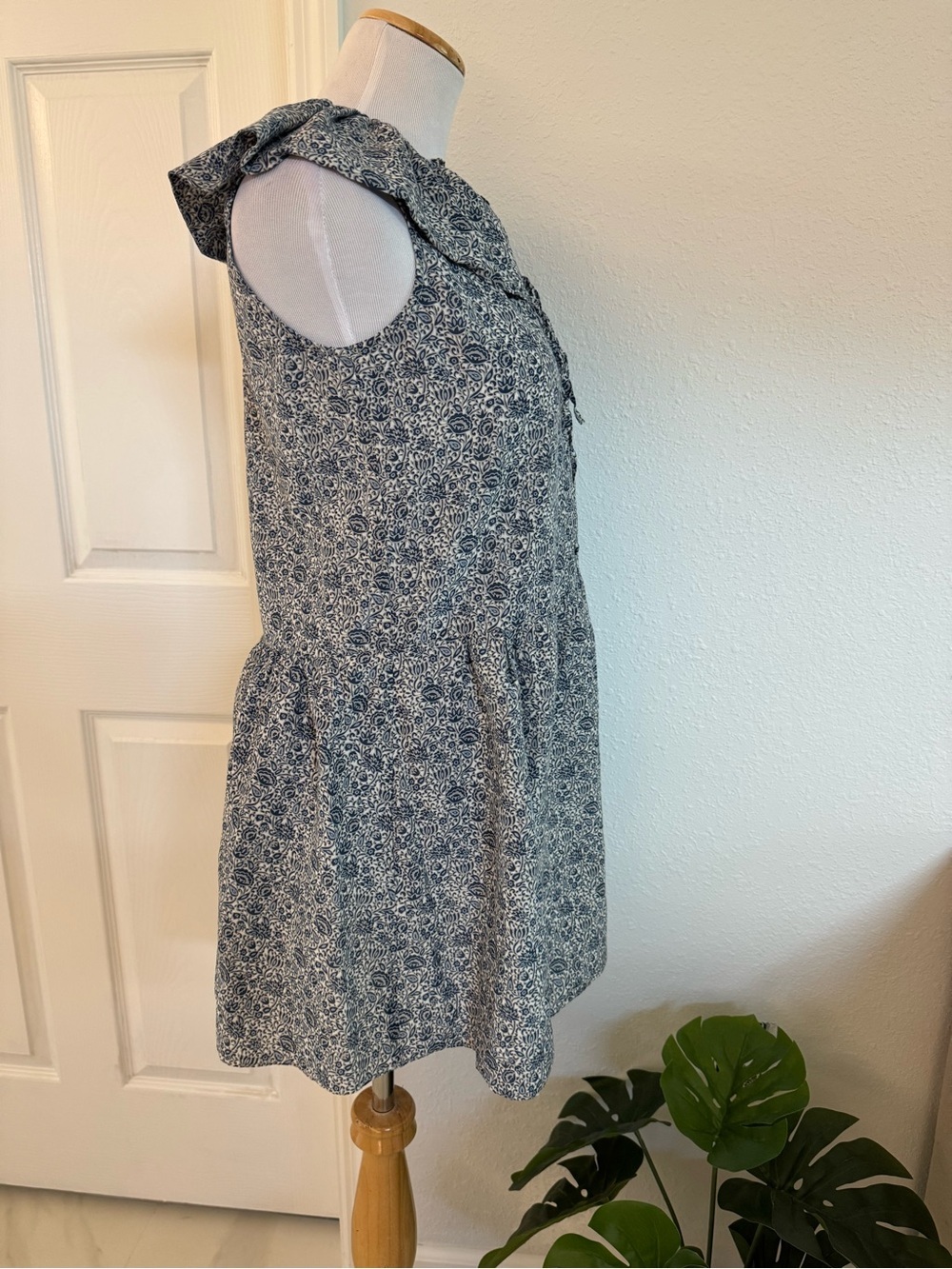 Rebecca Taylor Rent the Runway Blue/White Vine Print Dress, Parties Date Beach S - Picture 3 of 9